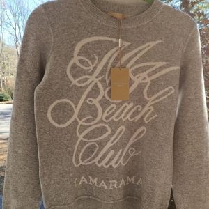 Michael Kors Collection Cashmere and cotton jumper resort sweater beach club XS